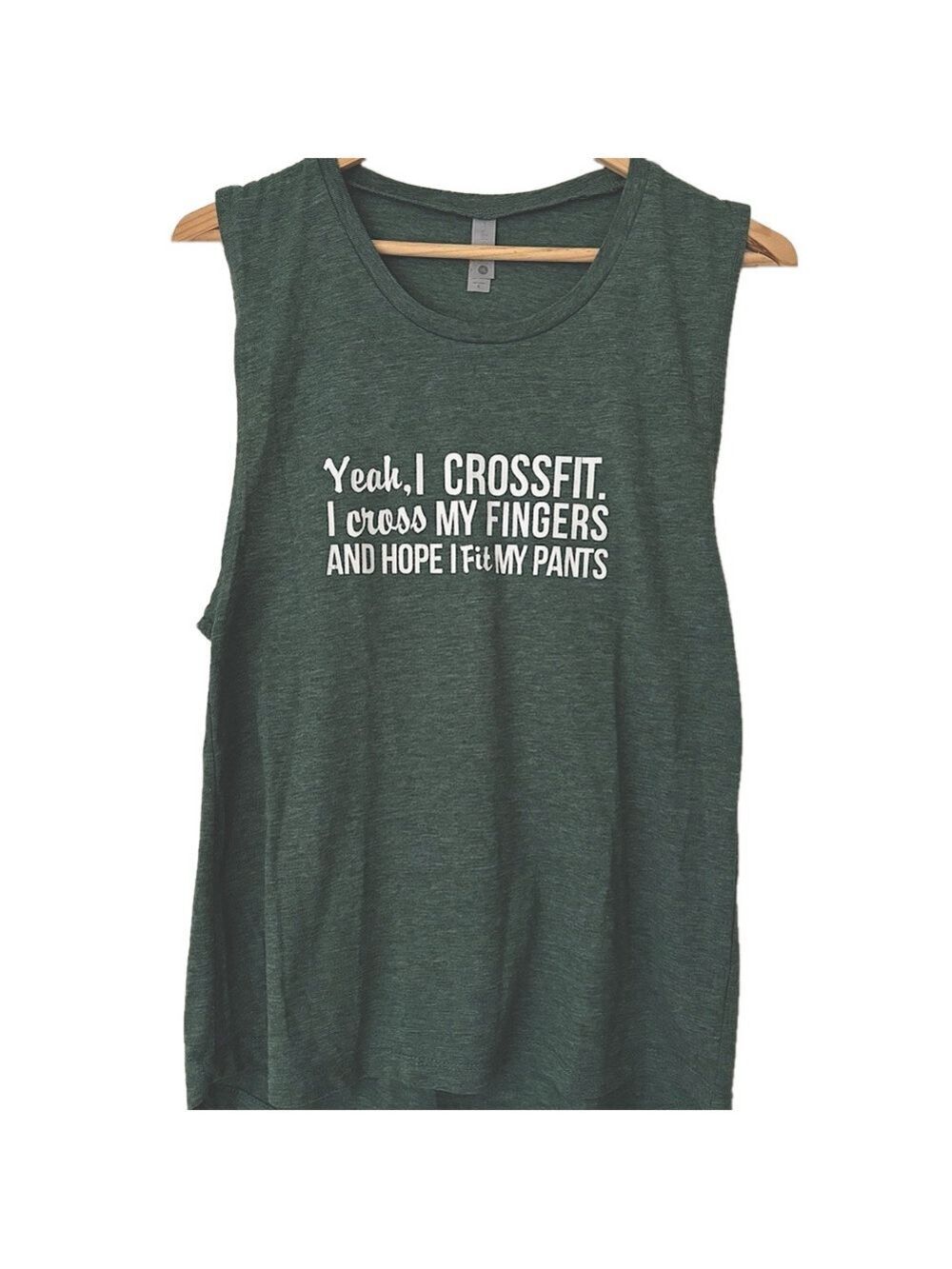 5/$20!! Graphic Fun wording muscle Tank Top